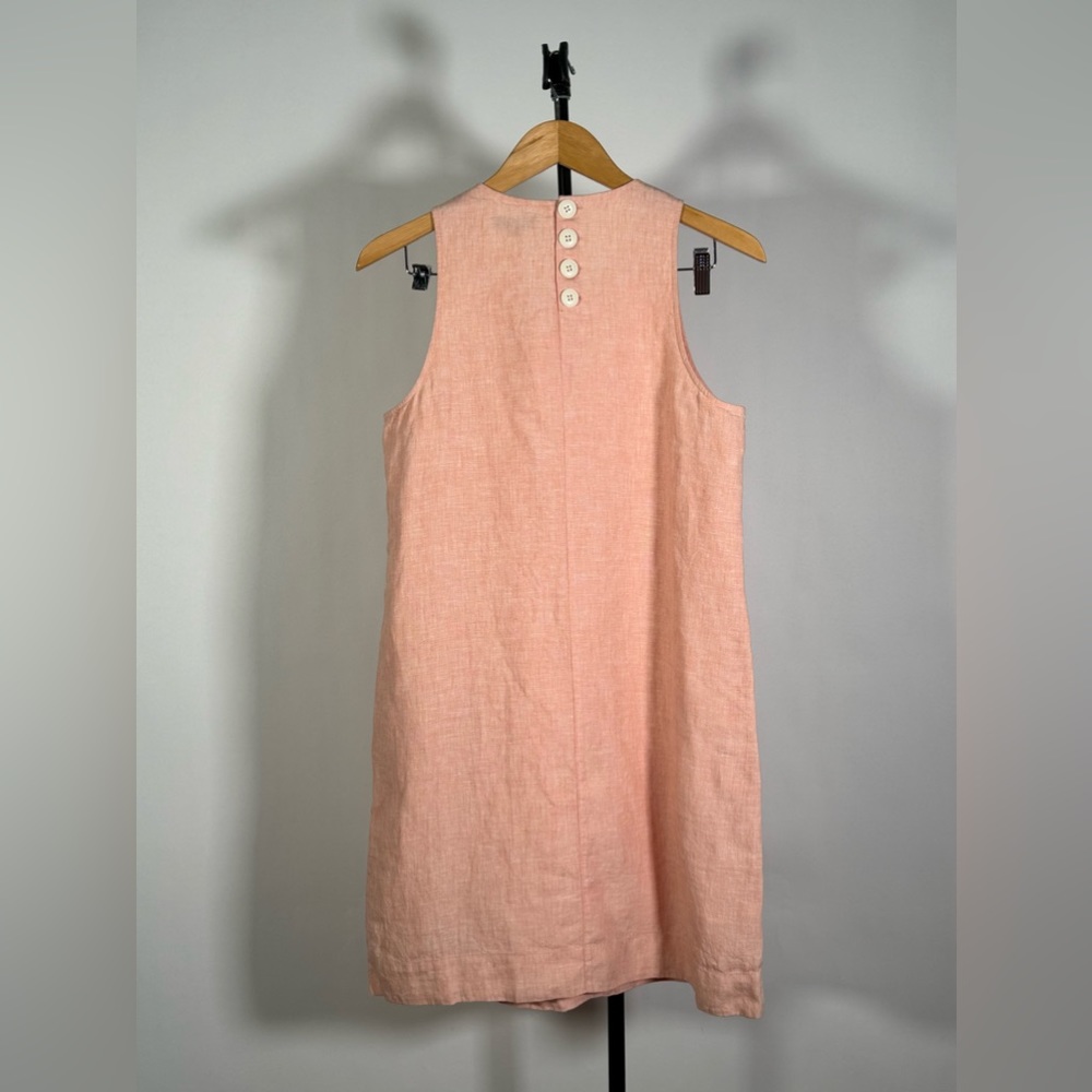 J.Crew Button Back Linen Shift Dress Peach Dress Womens - Picture 3 of 7